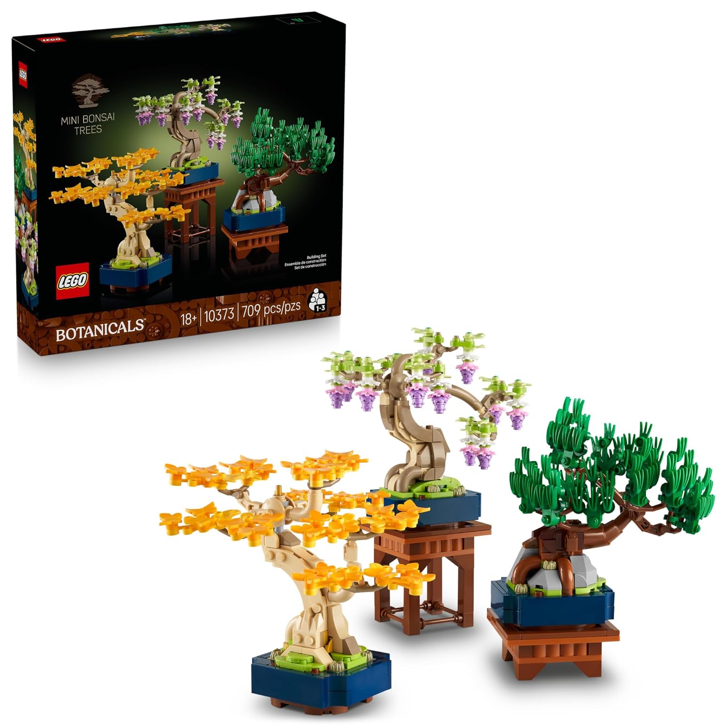 LEGO Botanicals Mini Bonsai Trees Building Set - Artificial Bonsai Tree Building Blocks for Adults, Ages 18+ - Gift for Valentines Day for Him - DIY Home and Office Decor for...